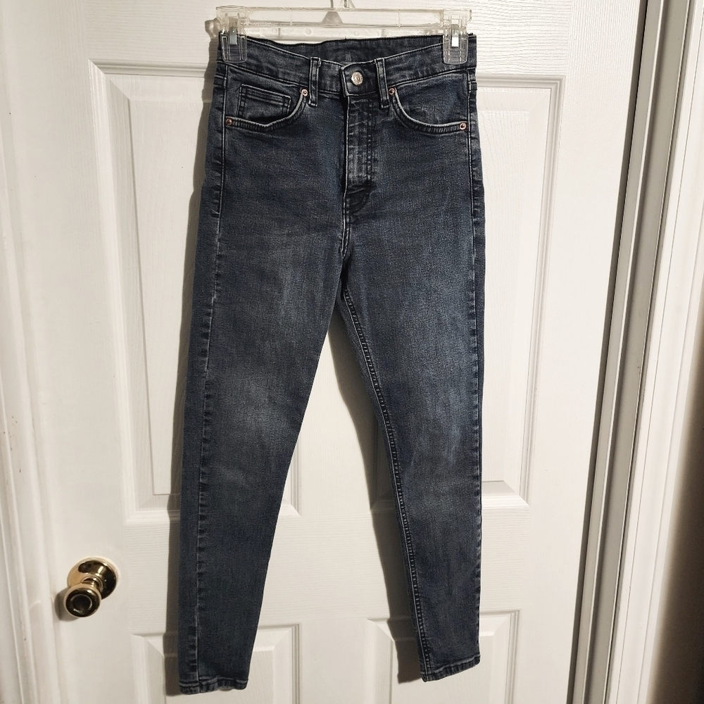 Topshop Denim Blue Jeans Size 27×30 Classic Everyday Basic Tappered Leg
